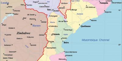 Moçambique politiska karta