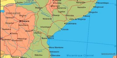 Karta över Moçambique kusten