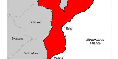 Karta över Moçambique malaria
